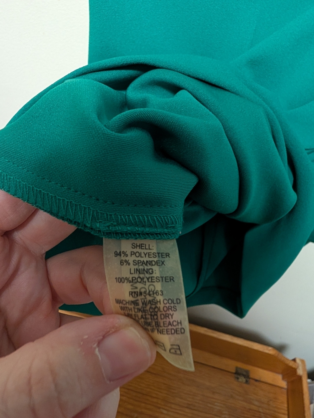 Calvin Klein Sheath Dress Green Size 12 Ruched Midi Career - Picture 6 of 7